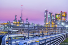 Twilight Of Industrial Petroleum Plant