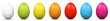 Ostereier, Eier, Ostern, nebeneinander, farbig, bunt, gefärbte