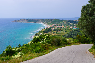 Canvas Print - Road on Corfu island, Greece