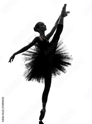 Plakat na zamówienie young woman ballerina ballet dancer dancing silhouette