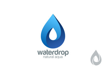 Poster - Logo Water drop abstract design. Waterdrop Logotype