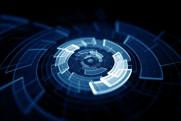 Wall Mural - 3d rotating circular elements background