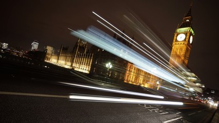 Fototapete - Big Ben,  Palace of Westminster, at Night