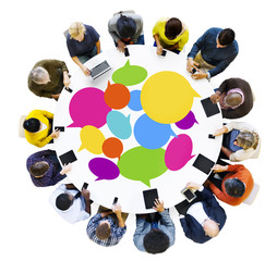 Wall Mural - People Social Networking Copy Space Speech Bubble Concept