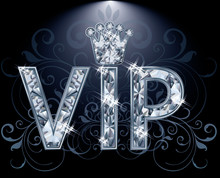 VIP Diamond Card, Vector Illustration