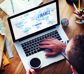 Sticker - Global Finance Business Financial Marketing Money Concept