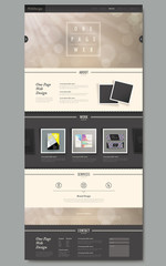 Wall Mural - glitter blurred one page website template design