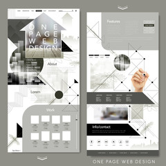 Wall Mural - modern one page website template design