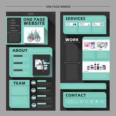 Canvas Print - modern one page website template design