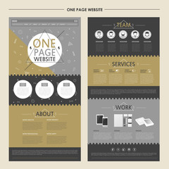 Wall Mural - stylish one page website template design