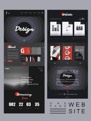 contemporary one page website design