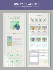 Wall Mural - geometric one page website design template