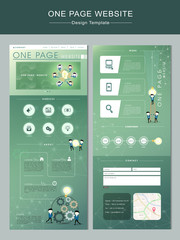 Canvas Print - teamwork concept one page website design template