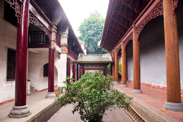 chinese style corridor in a temple