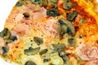 pizza with mozzarella tomato ham mushrooms
