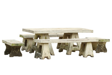 Wall Mural - garden table and chair set (with clipping path) isolated