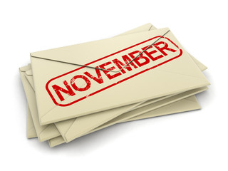 Poster - october letters  (clipping path included)