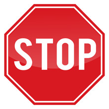 Stop Sign. Vector Art.