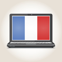 Poster - flag of france screensaver on a notebook