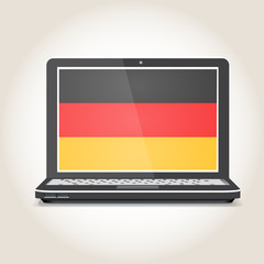 Poster - flag of germany screensaver on a notebook