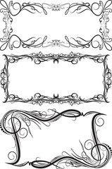 Fototapete - Set of 3 vector frames