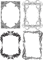 Fototapete - Set of four decorative frames