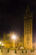 Giralda tower in night. Seville, Spain