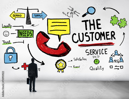 Fotografie, Obraz The Customer Service Target Market Support Assistance Concept