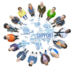 Canvas Print - Global People Friends Togetherness Support Teamwork Concept