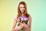 Fototapeta Tulipany - Flower girl