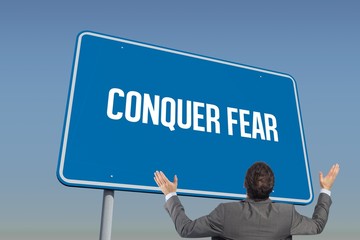 Poster - Conquer fear against blue sky