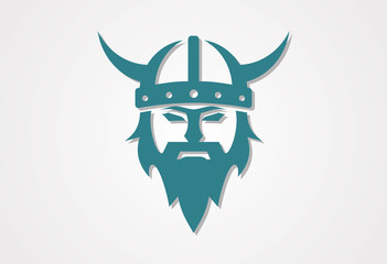 Viking icon vector logo