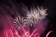 canvas print picture - Feuerwerk am Nachthimmel