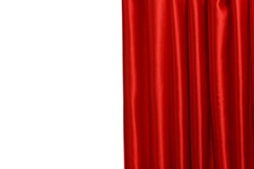 Wall Mural - Red Curtain on white background