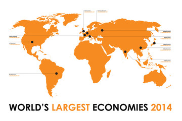 Wall Mural - world economy background and figures