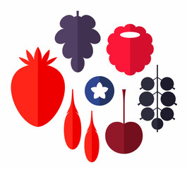 Wall Mural - Berry. Set