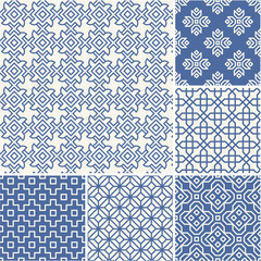 Naklejka na meble Thin lines backgrounds with simple asian patterns