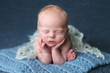 Newborn Baby Posed in a Froggy Pose