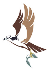 Wall Mural - Stylized Bird - Osprey