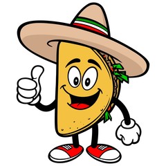 Wall Mural - Taco with Thumbs Up