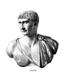 Fototapete - Victorian engraving of the Roman emperor Trajan
