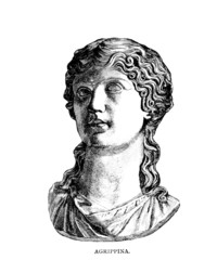 Wall Mural - Victorian engraving of Agrippina, wife of emperor Claudius