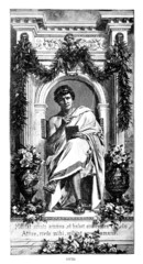 Wall Mural - Victorian engraving of a depiction of Ovid