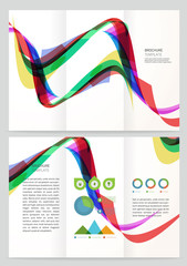 Sticker - Abstract wave Vector Brochure Template.