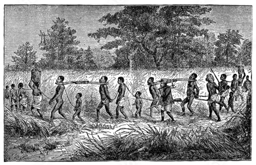 Cuadros en Lienzo Victorian engraving of indigenous African slaves and slavers