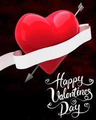 Poster - Composite image of happy valentines day