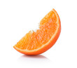 Slices of orange on white background