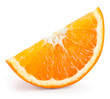 Orange fruit slice isolated on white