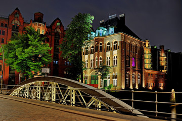 Canvas Print - Speicherstadt in Hamburg