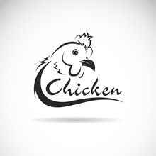 Vector Design Chicken Is Text On A White Background.